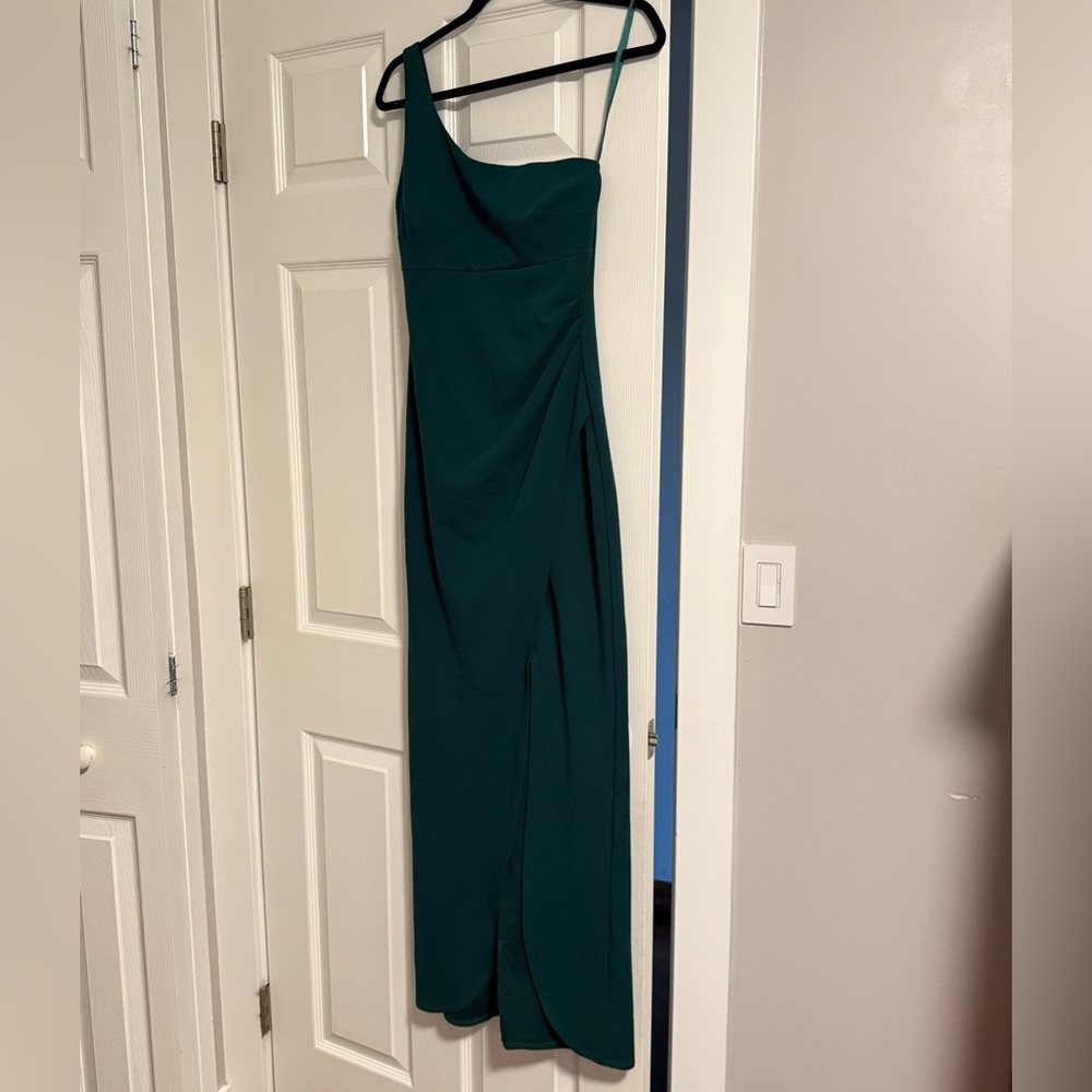 Windsor One shoulder green dress